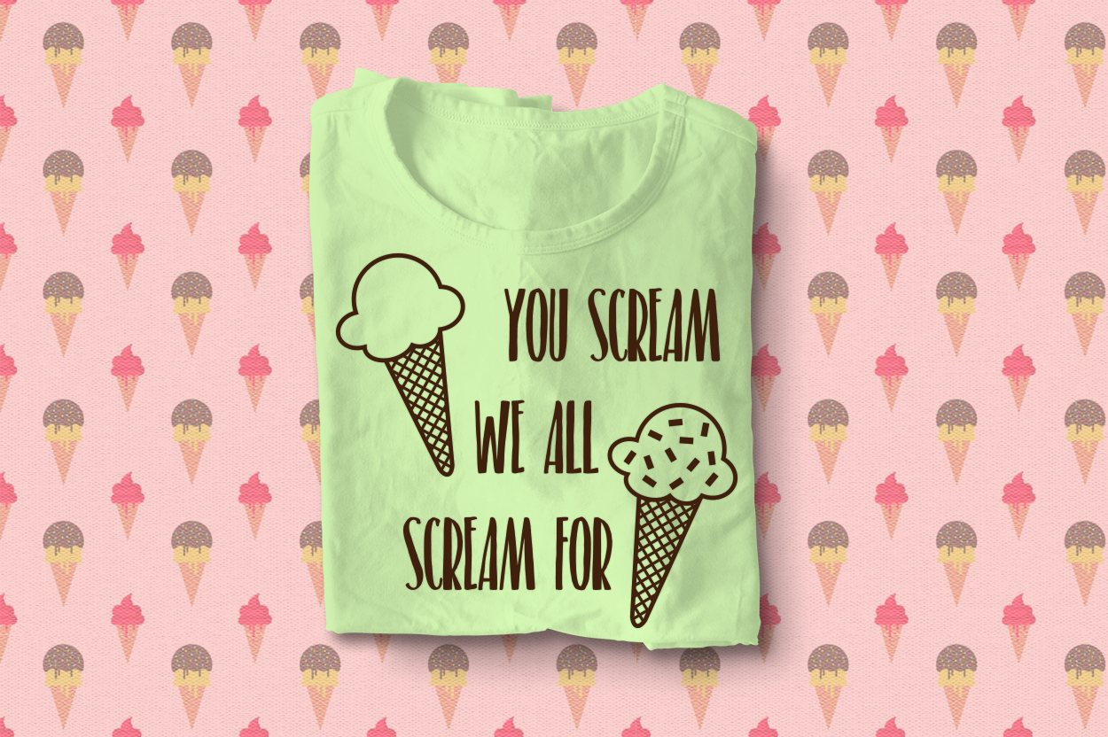 I scream you scream we all scream for ice cream design