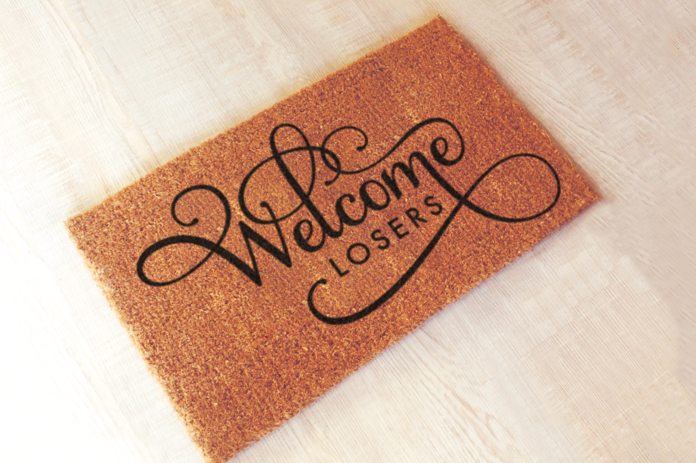 Welcome losers doormat design